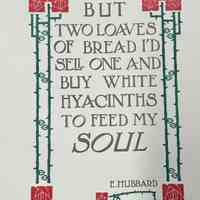 If I had but two loaves of bread ... / E. Hubbard