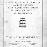 1910 TW & CB Sheridan Standing Press Brochure