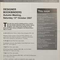 Designer Bookbinders newsletter; No.140; Autumn 2007