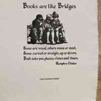 Books are like bridges ... / Humphry Clinker