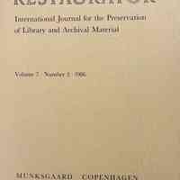 Restaurator. Vol. 7 no.2 : 1986