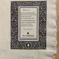 Stars, I have seen them fall ... / A.E. Housman