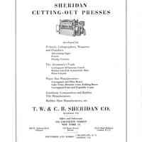 1950 TW & CB Sheridan Brochure Cutting Out Presses