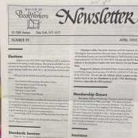Guild of Book Workers Newsletter ; NUMBER 99 , APRIL 1995