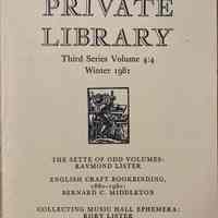 The Private Library, Third series vol. 4:4, Winter 1981