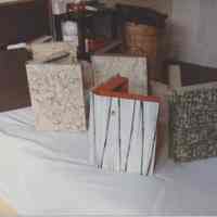 Photo of six drop spine boxes