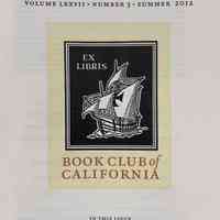 Quarterly news-letter - Book Club of California. Vol. LXXVII, no.3 : Summer 2012.