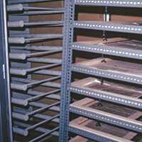 Scan of a slide showing stored pages