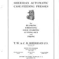 1930 TW & CB Sheridan Brochure Automatic Case Feeding Press
