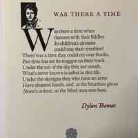 Was there a time / Dylan Thomas