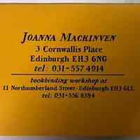 Joanna Mackinven.