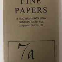 Falkiner Fine Papers, 7a.