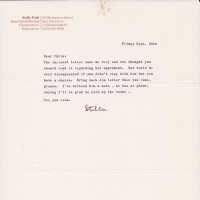 Letter from Patri to Clarkson about a forwarded letter