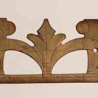 Hoole Art Deco Torch Flame Fountain with Holes Stamp Die Template, Design 1970
