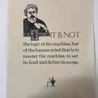 It is not the logic of the machine, but of the human mind ... / C. R. Ashbee