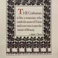 The Craftsman is like a musician ... / Andre Chaves