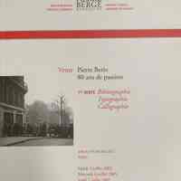 Pierre Berès, 80 ans de passion : 1re vente, bibliographie, typographie, calligraphie