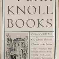 Catalogue 228: A. Edward Newton, Books about books, Bibliography