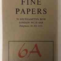 Falkiner Fine Papers, 6A.