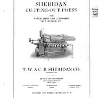 1930 TW & CB Sheridan Brochure Cutting Out Press