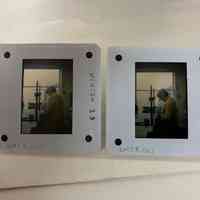 Patri at a sewing frame