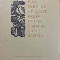 Fine printing & private press in 20th century Great Britain.