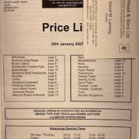 Price List 29th January 2007.