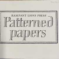 RAMPANT LIONS PRESS: Patterned papers