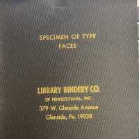 SPECIMEN OF TYPE FACES