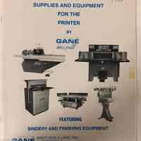 A Guide to Supplies and Equipment for the Printer by Gane. Catalog 984.