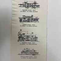 Print of four houses by C. S. Greene and H. M. Greene