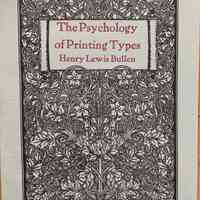 The psychology of printing types / Henry Lewis Bullen