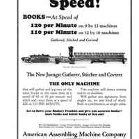 1925 American Assembling Collator/Stitcher/Coverer combo