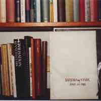 Photo of books on a book shelf