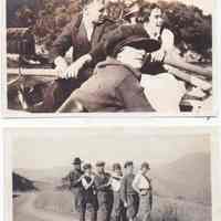 Photos of Stella Patri and others rowing and standing