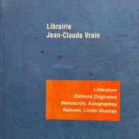 Librairie Jean-Claude Vrain : catalogue 2001-2002.