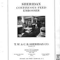 1930 TW & CB Sheridan Brochure Continuous Feed Embossing Press