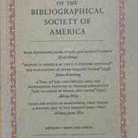 The papers of the Bibliographical Society of America. Vol. 93:1 : March 1999