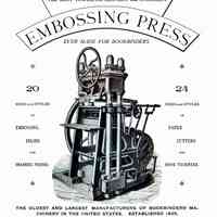 1889 TW & CB Sheridan Embossing Press