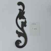 Hoole Boarder Two Flowers with Swirl Leaves Template, Design 1349