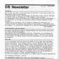 DB Newsletter; No. 31 June 1980