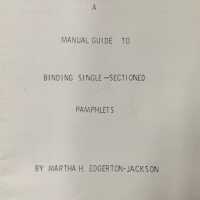 A manual guide to binding single-sectioned pamphlets