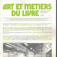 Art et metiers du livre; no. 106 Avril 1981