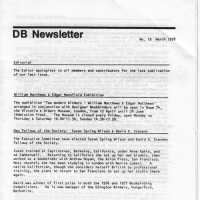 DB Newsletter; No. 19 March 1978