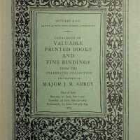 Catalogue of valuable printed books and fine bindings from The Celebrated Collection, the property of Major J.R. Abbey.