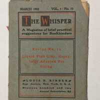 The Whisper: A Magazine of brief practical suggestions for Bookbinders; Vol. 1 No. 10