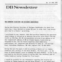 DB Newsletter; No. 39 June 1982