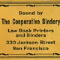 Cooperative Bindery. The