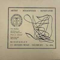 Artist, bookbinder, renovator: fine bindings, old books and bindings restored, prints etc. cleaned, lettering and illustrating.