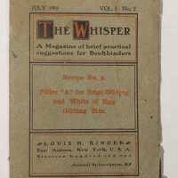 The Whisper: A Magazine of brief practical suggestions for Bookbinders; Vol. 1 no. 2